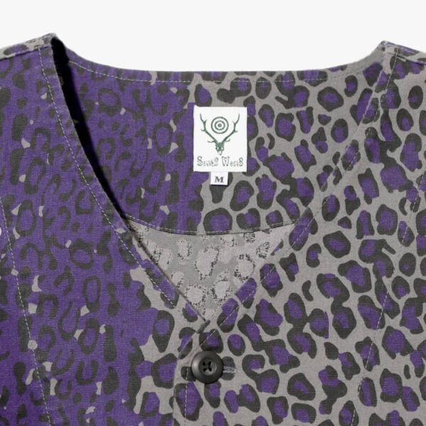 SOUTH2-WEST8-V-Neck-Army-Shirt-Leopard-Flannel