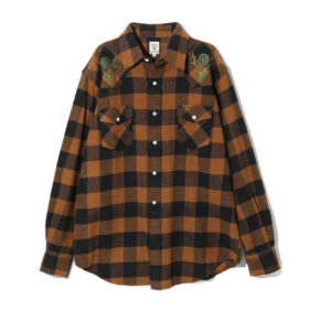 SOUTH2-WEST8-Western-Shirt-Brown-Flannel-Twill-Buffalo-Plaid