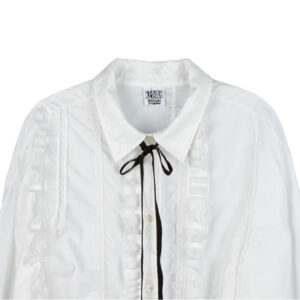 STAND ALONE Cropped Lace Shirt White2