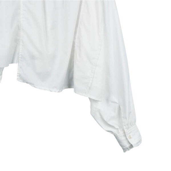 STAND ALONE Cropped Lace Shirt White4
