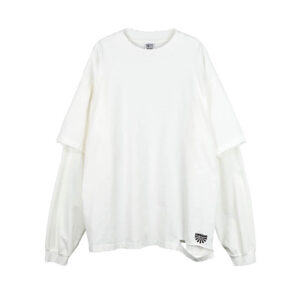 STAND ALONE Layered Look LS Tee White1