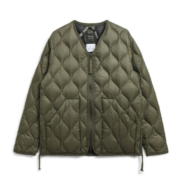 Military V-Neck Jacket - Dark Olive