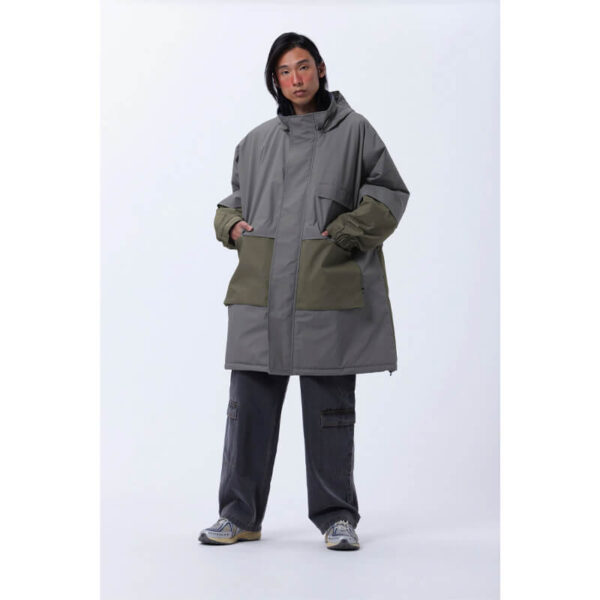 P.A.M. (Perks & Mini) Free Flowing Oversized Coat - Cement