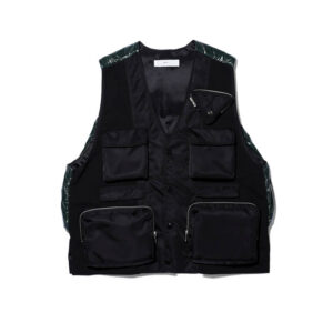 TOGA Coating Taffeta Vest Black1