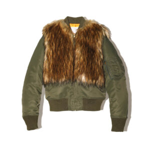 TOGA Fur Zip Blouson Khaki1