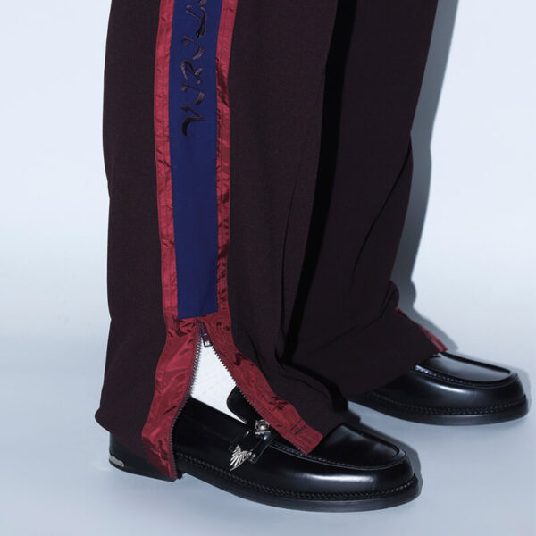 Stretch Georgette Pants - Dark Red