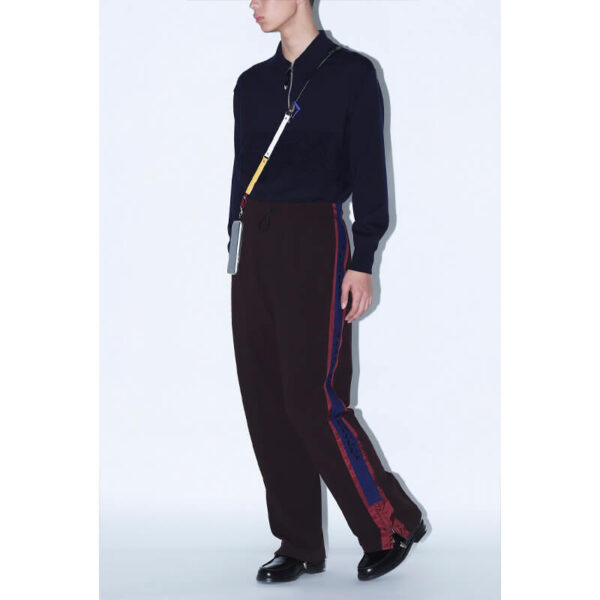 Stretch Georgette Pants - Dark Red