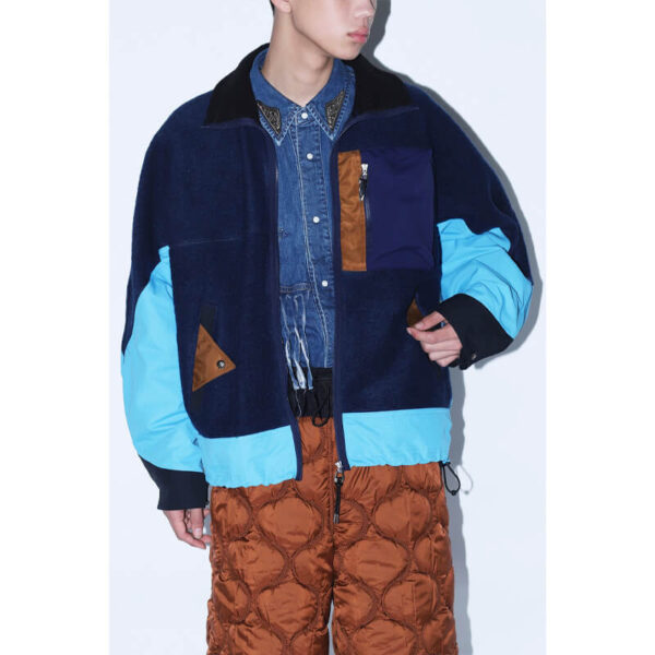 Wool Jersey Blouson - Navy