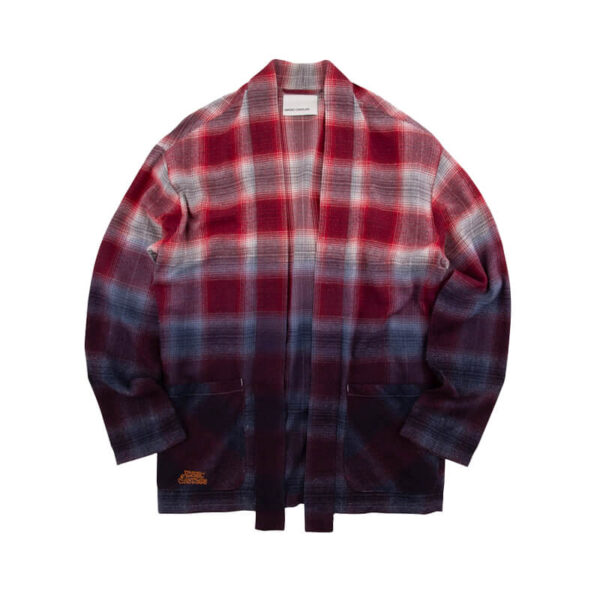 MAGIC CASTLES Wyatt Shawl Collar Shirt - Red Check