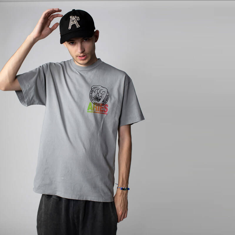 Aries Togetherness T-shirt Grey Marl
