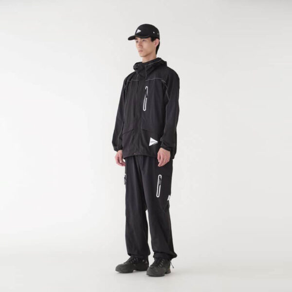 GRAMICCI x AND WANDER Patchwork Wind Hoodie - Black