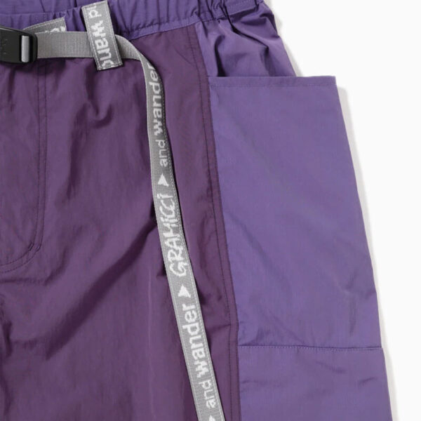 GRAMICCI x AND WANDER Patchwork Wind Pant - Multi Purple