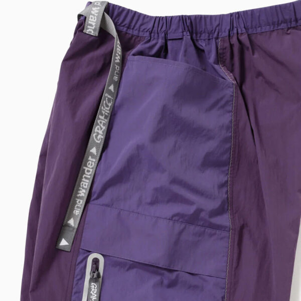 GRAMICCI x AND WANDER Patchwork Wind Pant - Multi Purple