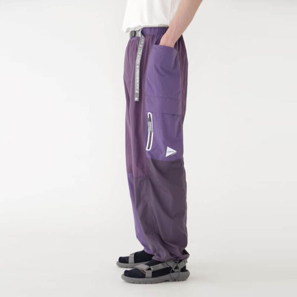 GRAMICCI x AND WANDER Patchwork Wind Pant - Multi Purple