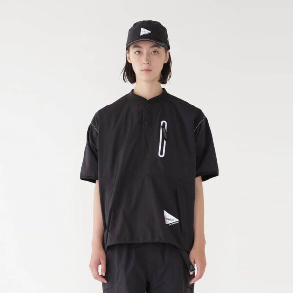 GRAMICCI x AND WANDER Patchwork Wind Tee - Black