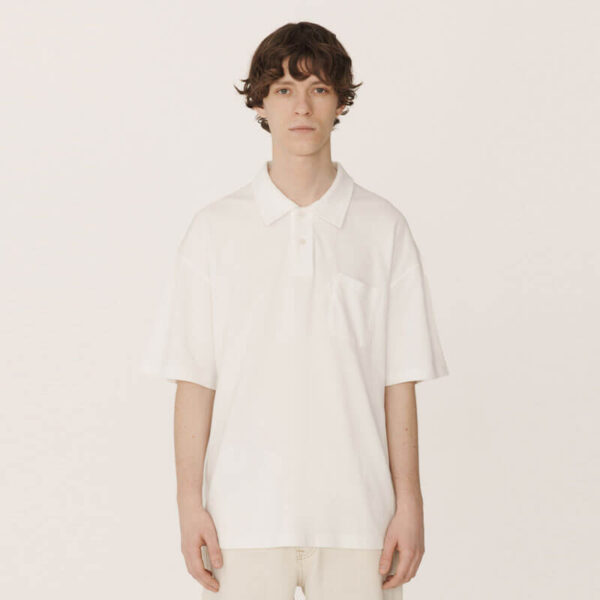 YMC Earth Polo Tee - White