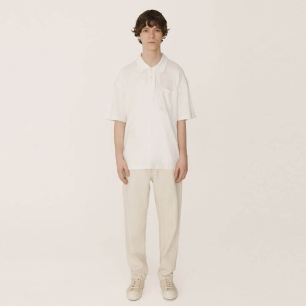 YMC Earth Polo Tee - White