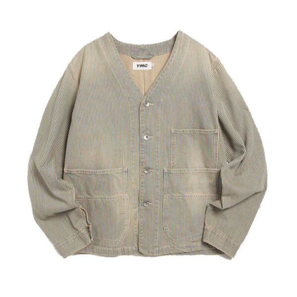 YMC Farm Jacket - Navy / Brown