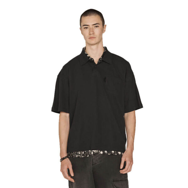 YMC Ivy Polo Tee - Black