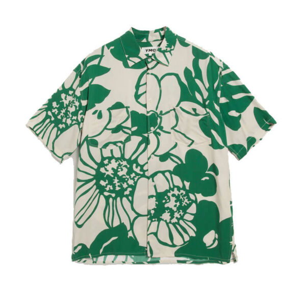 YMC Mitchum Shirt - Ecru / Green