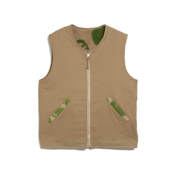 YMC Utah Waistcoat - Sand / Green