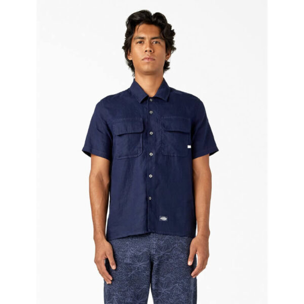 DICKIES Linen Work Shirt - Navy