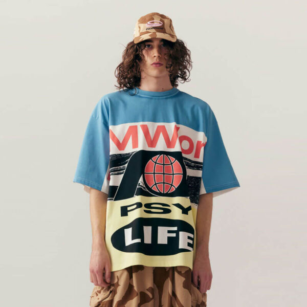 P.A.M. (Perks & Mini) Psy Lif Flag Oversized Tee