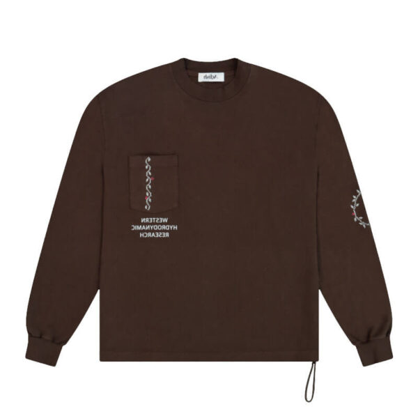 ADISH x WHR Mawj Logo LS Tee - Brown