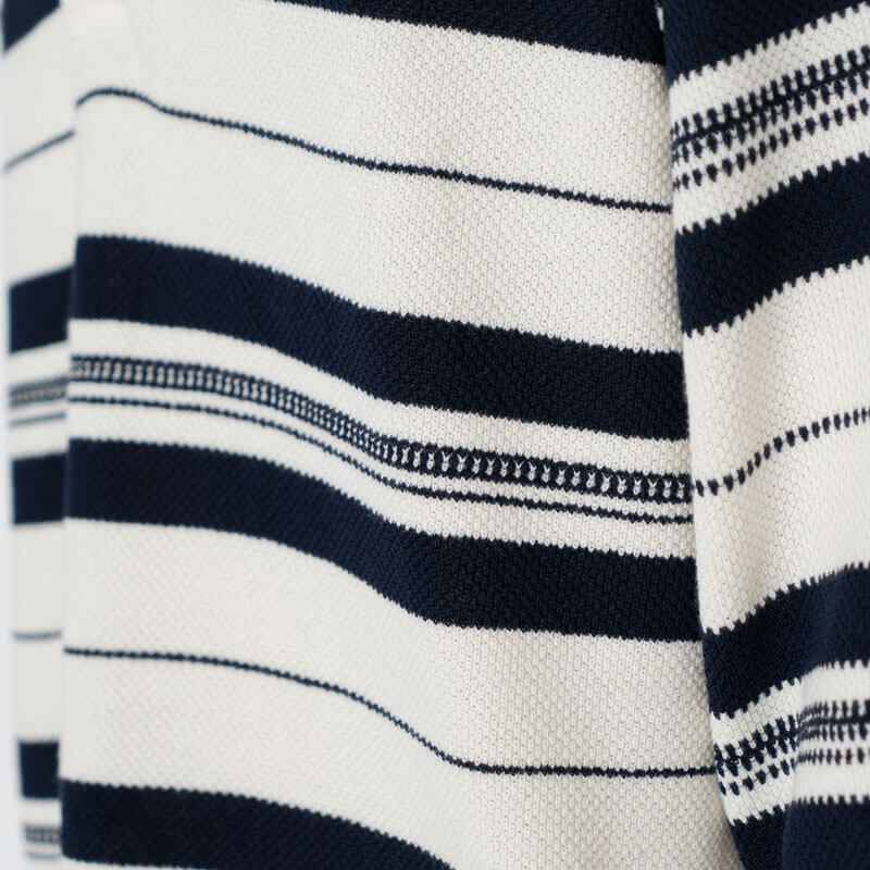 THEROOM | NANAMICA Stripe Polo Sweater - Ecru