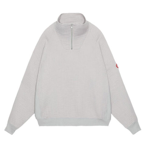 CAV-EMPT-LAYERED-GAUZE-HALF-ZIP-Light-Grey