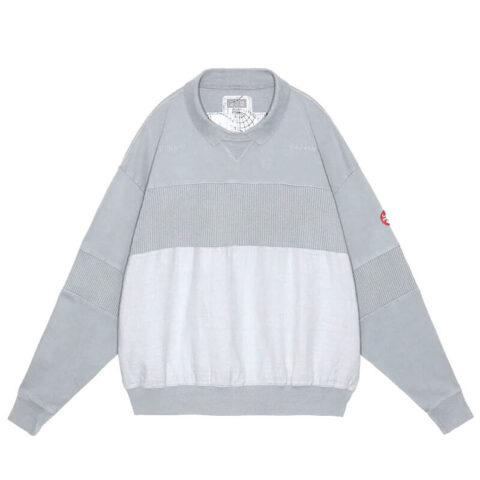 CAV-EMPT-OVERDYE-COLLARED-LIGHT-CREW-NECK-Blue-Grey