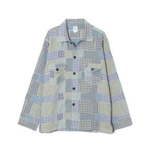 SOUTH2 WEST8 Smokey Shirt - Plaid Patchwork Navy