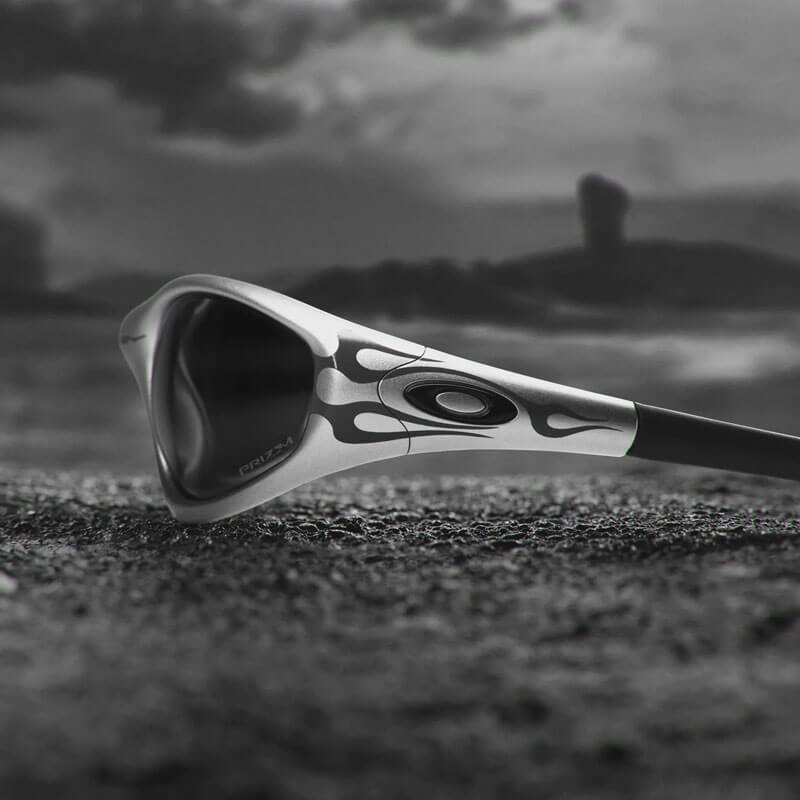 OAKLEY MUZM Straight Jacket™ 99 - X-Silver Flames