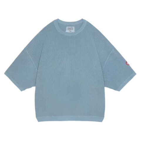 CAV EMPT Overdye Rib Cut SS crew Blue Grey (1)