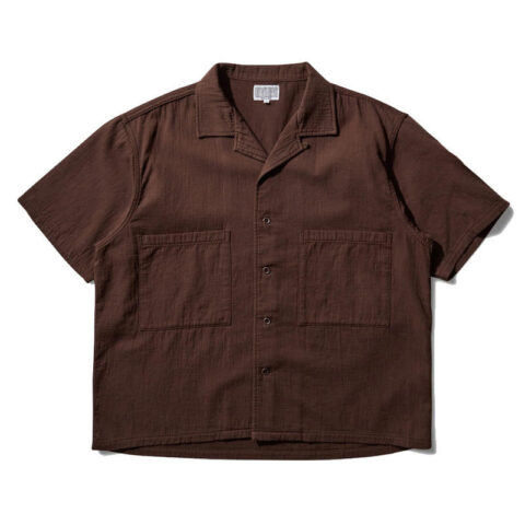 CAV EMPT Soft CW SS Open Shirt – Brown (1)