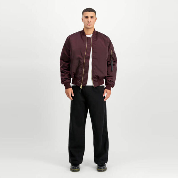 MA-1 Base Flight Bomber Jacket - Dark Cherry