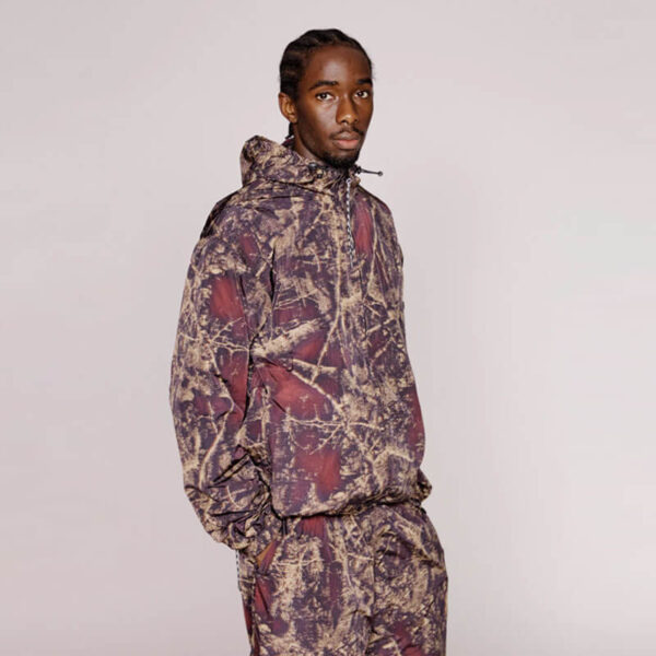 NO PROBLEMO Forest Glitch Nylon Jacket