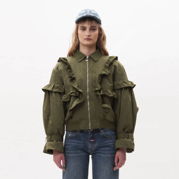 Perks & Mini Thistle Frill Bomber - Artichoke