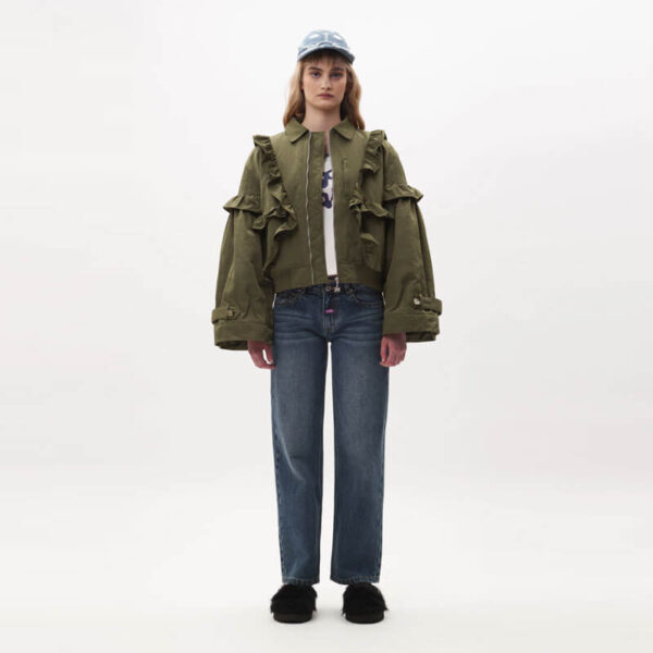 Perks & Mini Thistle Frill Bomber - Artichoke