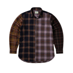 ARIES Overdyed Patchwork LS Shirt - Purple