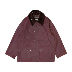 BARBOUR Oversized Bedale Wax Jacket - Bordeaux
