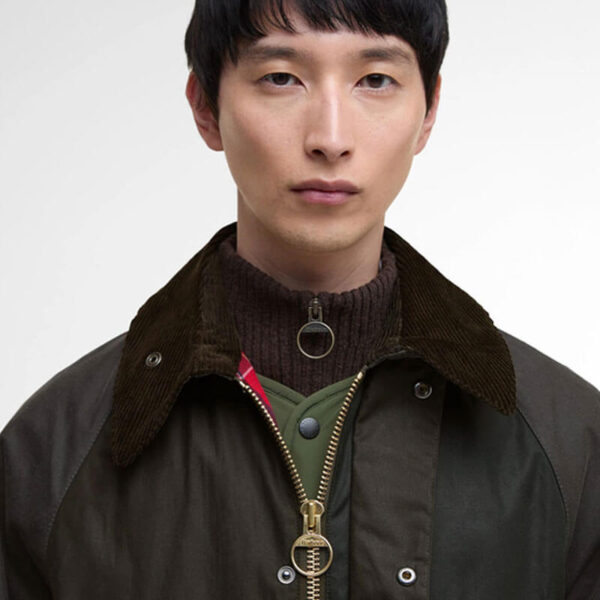 Patchwork OS Bedale Wax Jacket - Sage Multi