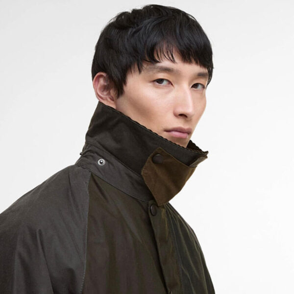 Patchwork OS Bedale Wax Jacket - Sage Multi