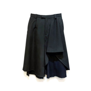 FACETASM Layered Frill Pants - Black / Navy