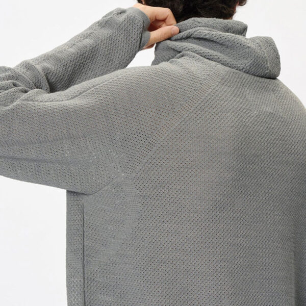 GOLDWIN 0 Perforated Wholegarment Knit Top - Zinc Gray