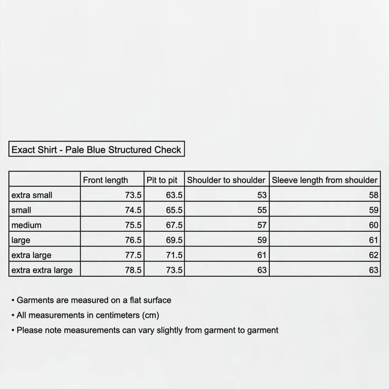 MFPEN Exact Shirt - Pale Blue Structured Check