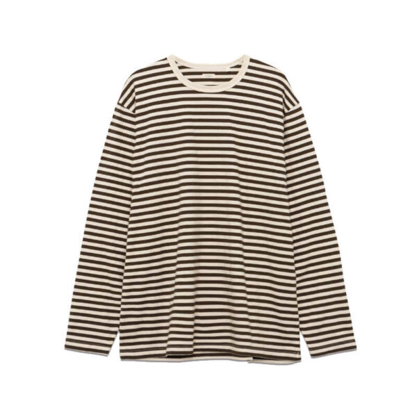 NANAMICA COOLMAX Stripe LS Jersey - Brown