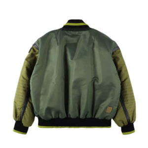PHINGERIN Trim Leather Bomber Jacket