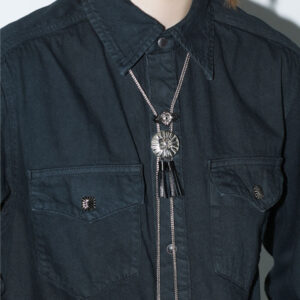 TOGA ARCHIVES Metal Loop Tie - Silver