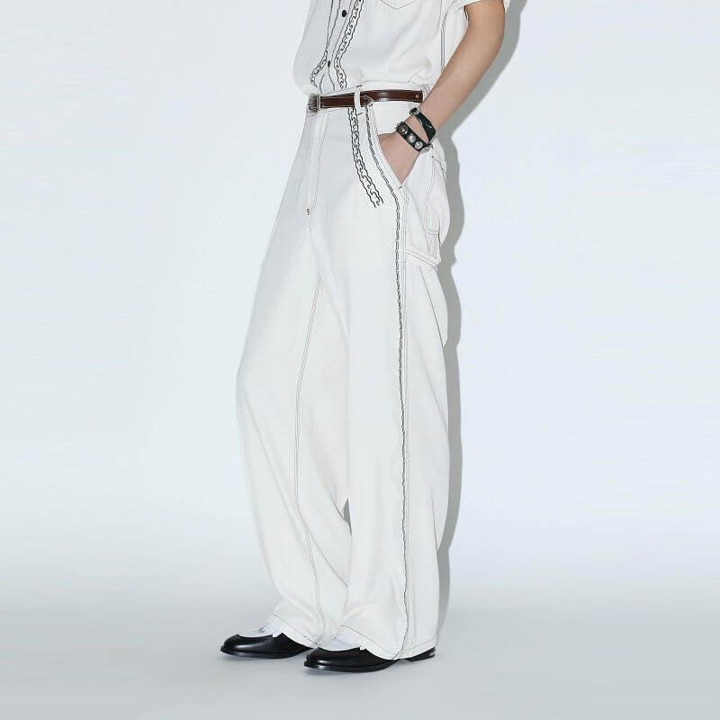 TOGA ARCHIVES Viscose Twill Pants